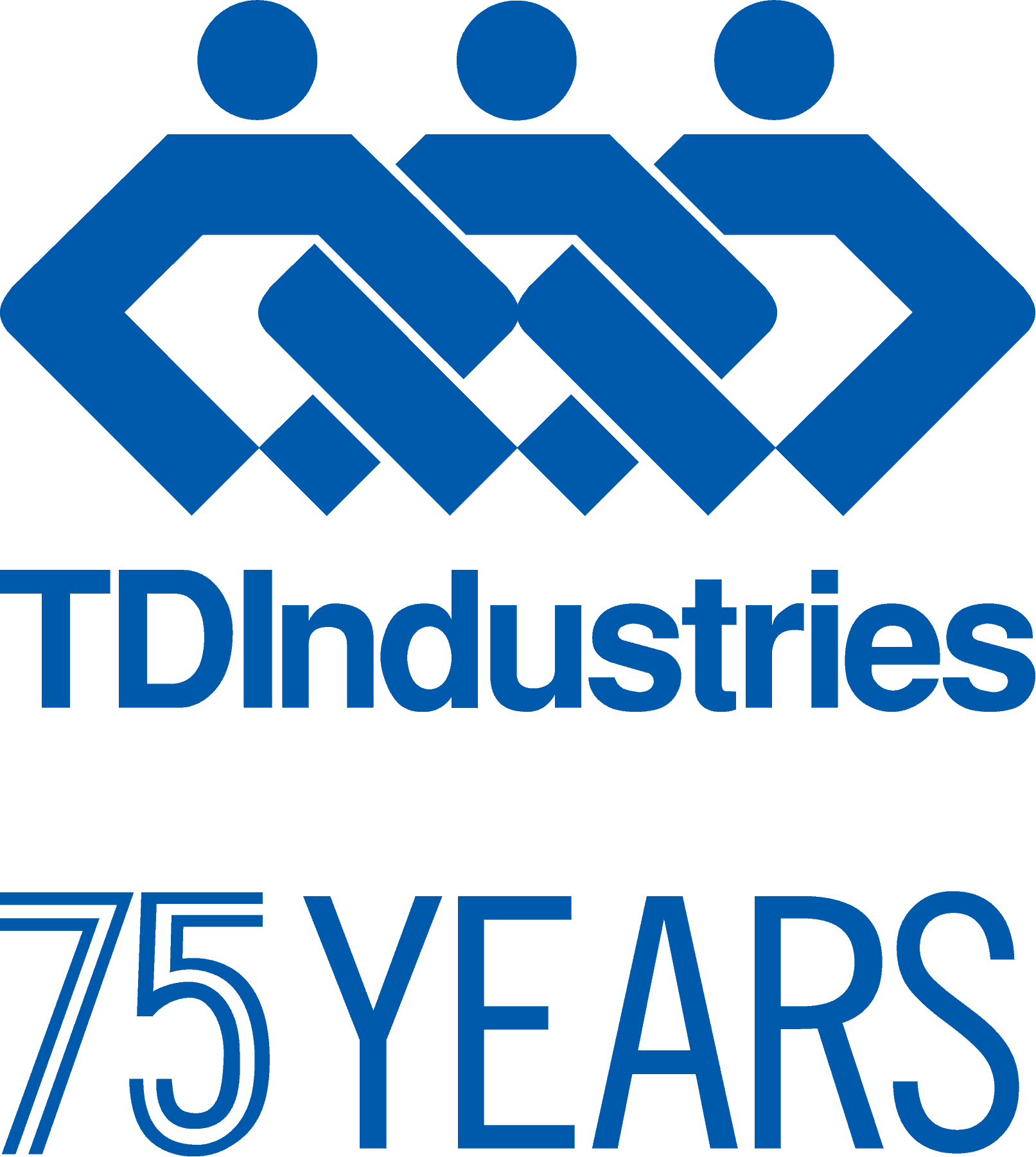 TDIndustries75th_Logo_-_Stacked_-_Blue